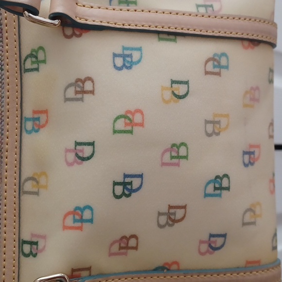 Y2K Vintage Dooney & Bourke Rainbow Monogram Barrel Purse - Picture 2 of 8